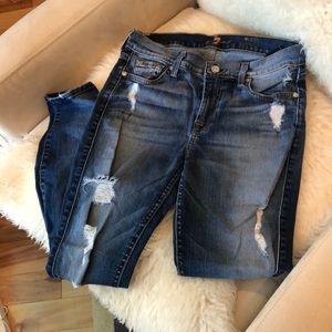 Distressed Seven skinny jeans